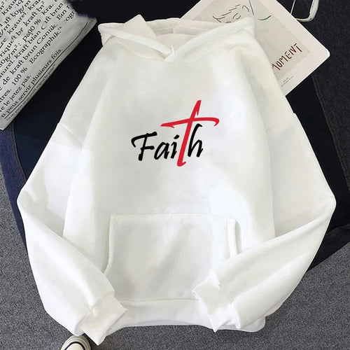 Faith Letter Printed Hoodie