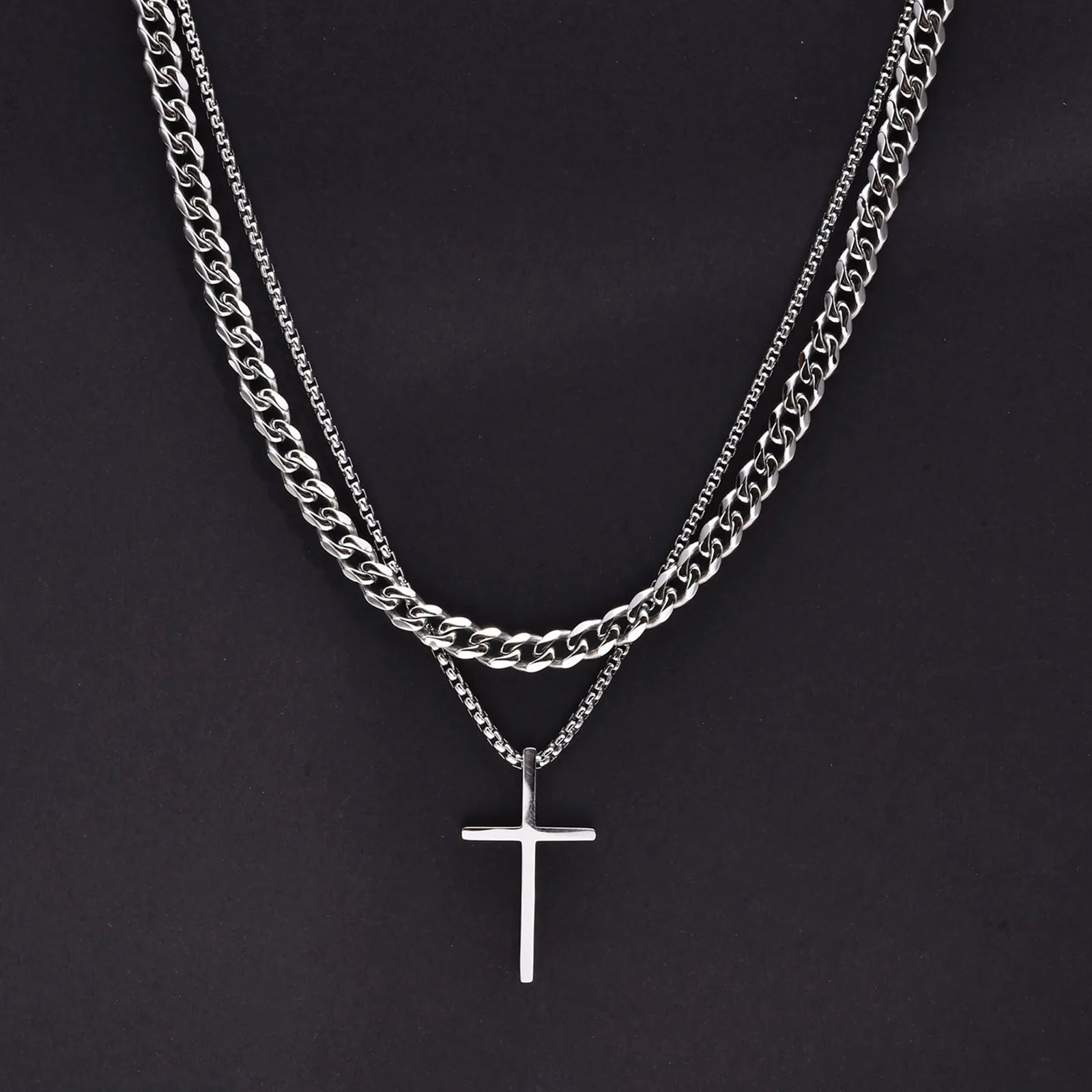 Vnox Mens Cross Necklace