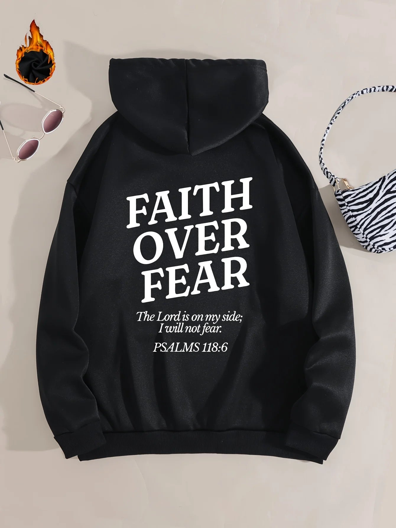 Faith Over Fear Print Hoodie