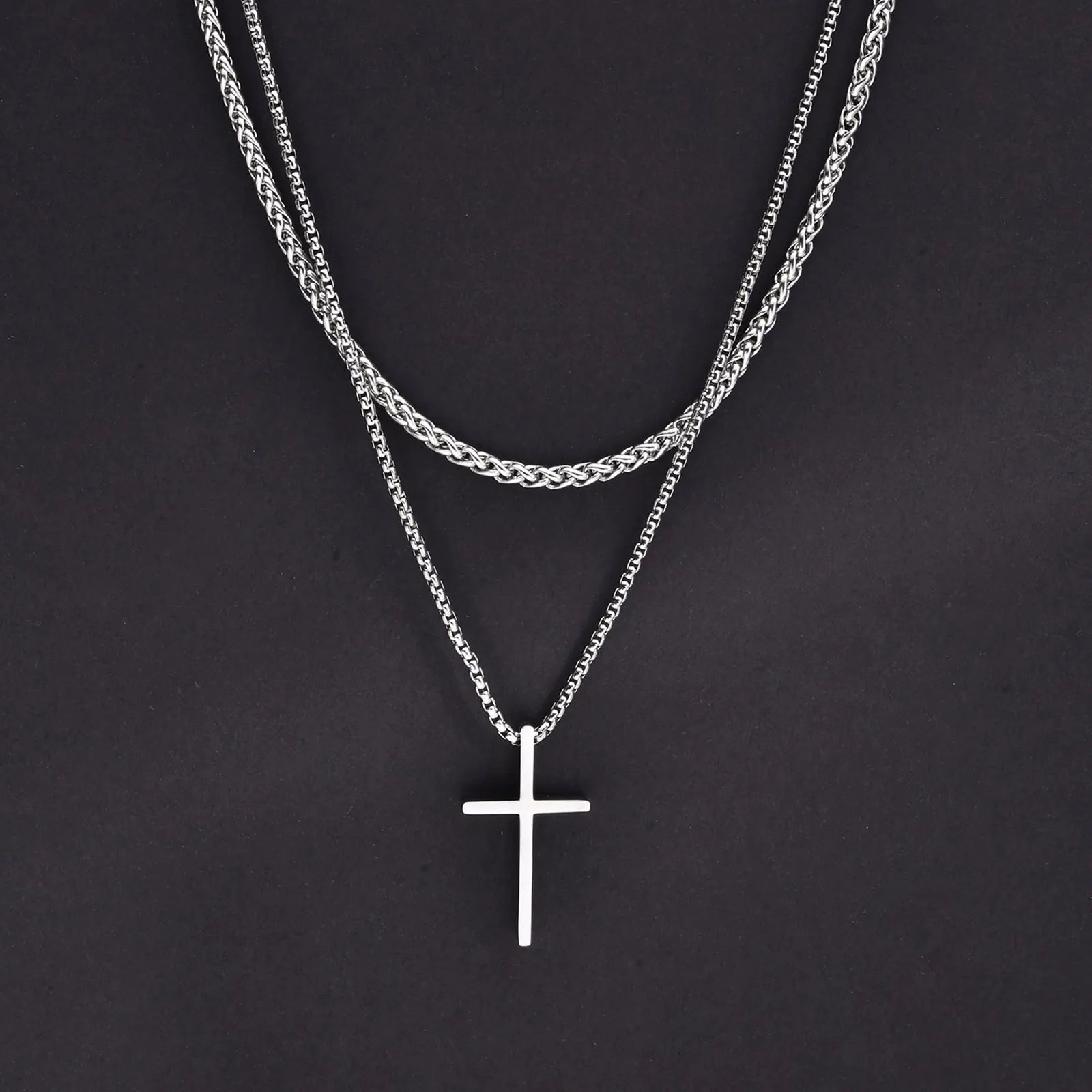 Vnox Mens Cross Necklace
