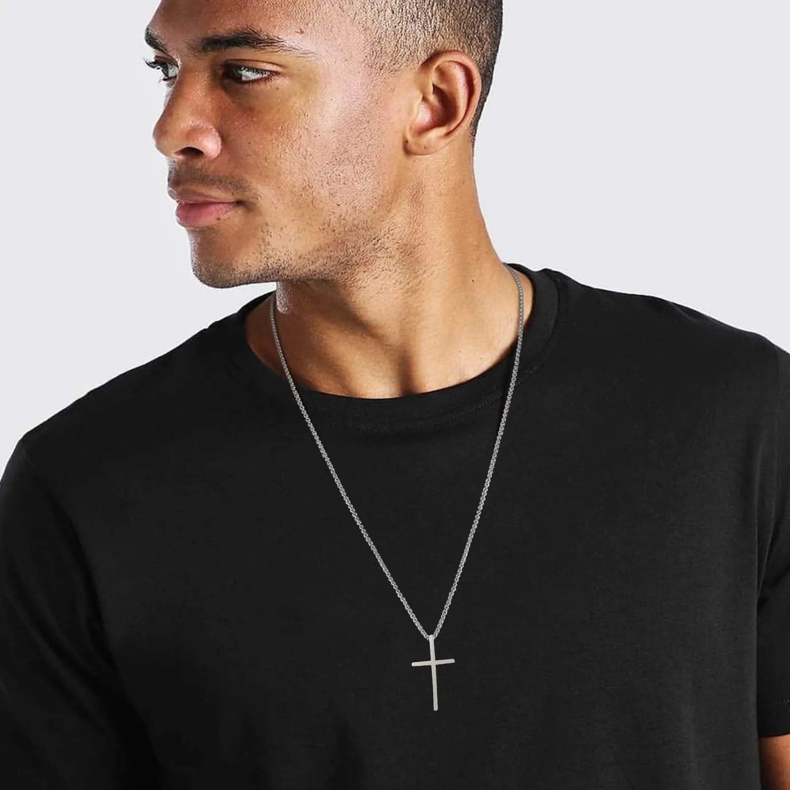 Vnox Mens Cross Necklace