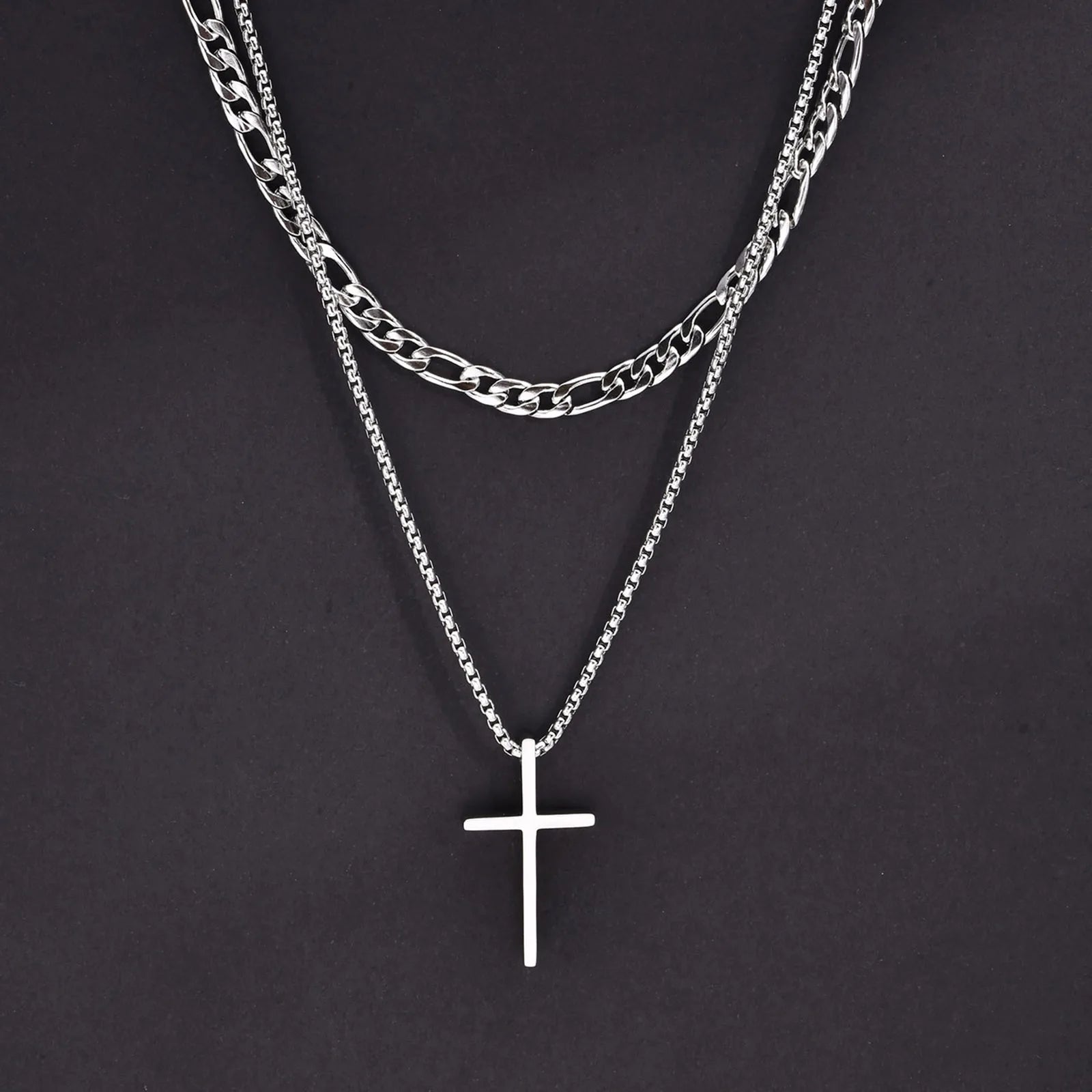 Vnox Mens Cross Necklace