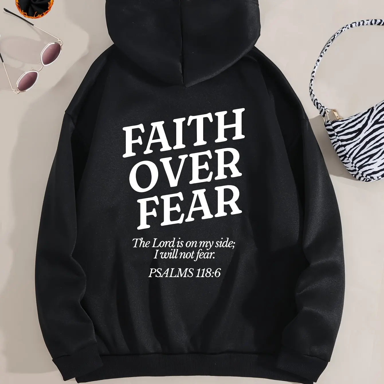 Faith Over Fear Print Hoodie
