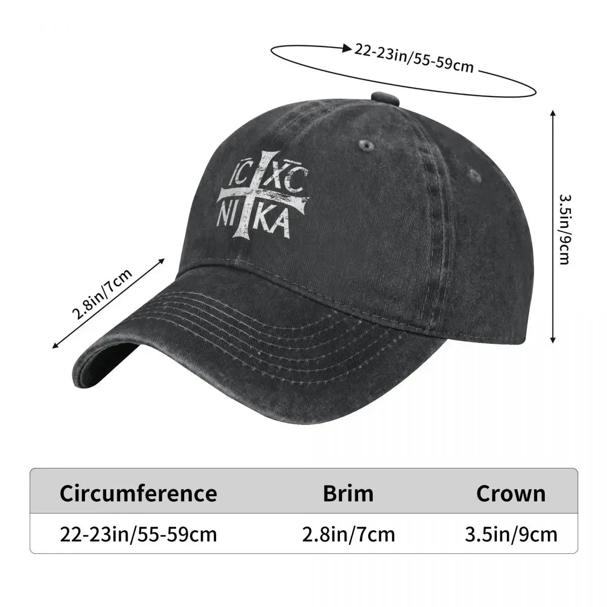 IC XC NIKA Cross Christian Orthodox Baseball Cap