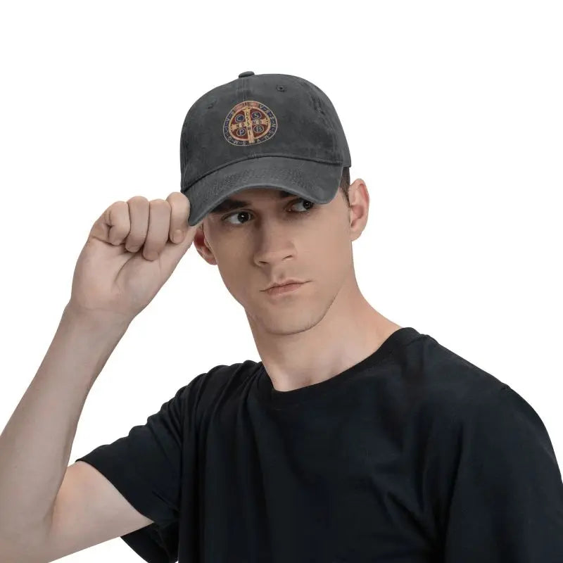 Fashion Cotton Saint Benedict Medal Baseball Cap